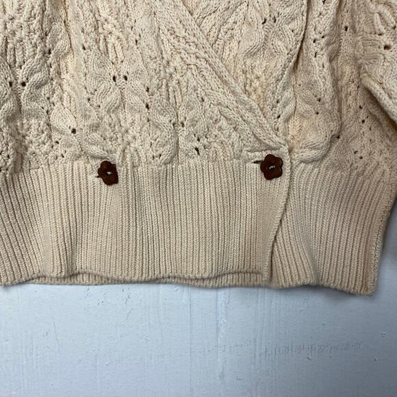 Free People Olive You Butterfly Knit Natural Cardigan Sweater Size XS - Picture 6 of 10